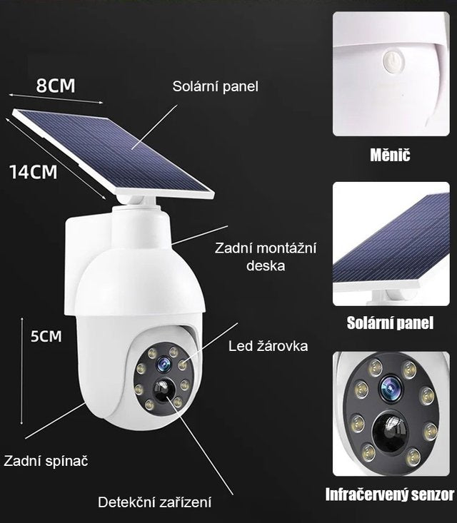 Simulovaná monitorovací kamera pouliční osvětlení